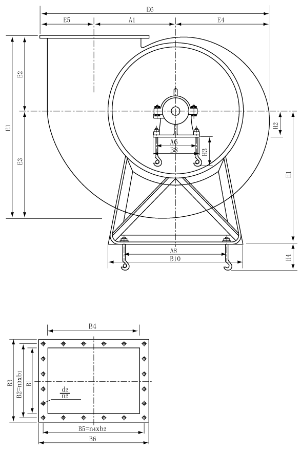 f4-72C式風(fēng)機(jī)8_12安裝尺寸圖